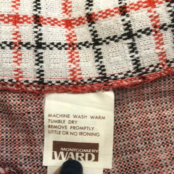 Women’s Vintage 1970’s Montgomery Ward Red and Black Check Shirt Size 40 - Picture 7 of 10